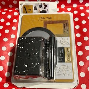 New Paper Riot Co Magnetic School Locker Black & Gold Mirror Magnets Frames Set